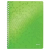 Spirálfüzet Leitz WOW, A4, vonalas, zöld -46370064-
