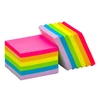 Öntapadós jegyzettömb 76x76mm 12x100lap/csomag Q-CONNECT neon/pasztell rainbow mix -KF10959 -
