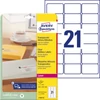Etikett 7560 63,5x38,1mm 25ív átlátszó L7560-25 Avery-Zweckform QuickPeel