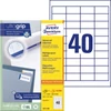 Etikett címke univerzális fehér 48,5x25,4mm 220ív -3657-200- Avery-Zweckform