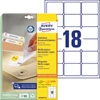 Etikett címke speciális visszaszedhető 63,5x46,6mm 30ív L6025REV-25 Avery-Zweckform