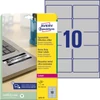 Etikett címke speciális ipari ezüst poliészter 96x50,8mm 20ív L6012-20 Avery-Zweckform
