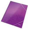 Iratgyűjtő gumis A/4 lakkfényű Leitz WOW lila mappa -39820062-