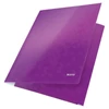 Iratgyűjtő gumis A/4 lakkfényű Leitz WOW lila mappa -39820062-