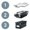 Tárolódoboz LEITZ CLICK-N-STORE A4 méretű kék -60440036-