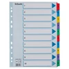Regiszter A/4 karton 1-10 részes Mylar ESSELTE elválasztólap -100161-