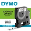 Betűnyomó kazetta gépi 12mmx7m Dymo szalag fekete-fehér 45013 -S0720530-