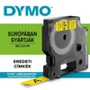 Betűnyomó kazetta gépi 12mmx7m Dymo szalag fekete-sárga 45018 -S0720580-