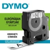 Betűnyomó kazetta gépi 19mmx7m Dymo szalag fekete-fehér 45803 -S0720830-