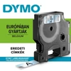 Betűnyomó kazetta gépi 12mmx7m Dymo szalag fekete-víztiszta 45010 -S0720500-