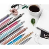 Rollerirón Pentel Energel prémium fém antracit test/kék tinta 0.35mm BL407MA-A zseléstoll