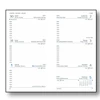 TOPTIMER Határidőnapló zseb álló LINEA L035 türkiz 95x170mm zsebnaptár