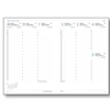 TOPTIMER Határidőnapló B/5 heti FASHION F011 bordó-fehér-kék 170x245mm Előjegyzési naptár Agenda