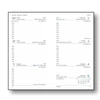 TOPTIMER Határidőnapló zseb álló FASHION F035 bordó-fehér-kék 95x170mm zsebnaptár
