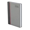 TOPTIMER Határidőnapló A/5 napi GROOVY G021 antracit-piros-szürke 150x210mm Előjegyzési naptár Agenda