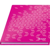 Beíró A/5 WOW, lakkfényű, kockás, rózsaszín LEITZ -46281023-