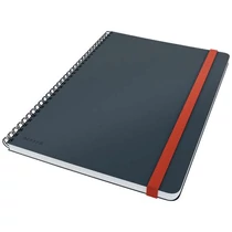 Spirálfüzet B/5 80 lap kockás, bársony szürke COSY Soft touch LEITZ