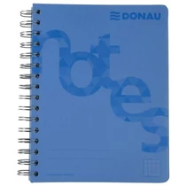 Spirálfüzet A/5 kockás 140 lap 80g kockás PP borító kék DONAU Spirálfüzet A/5 kockás 140 lap 80g kockás PP borító kék DONAU