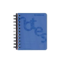 Spirálfüzet A/6 kockás 140 lap 80g kockás PP borító kék DONAU