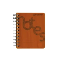 Spirálfüzet A/6 kockás 140 lap 80g kockás PP borító narancs DONAU