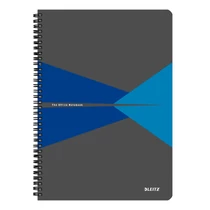 Spirálfüzet A/4 kockás LEITZ Office PP borítóval kék -44950035-