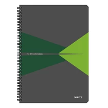 Spirálfüzet A/4 kockás LEITZ Office PP borítóval zöld -44950055-