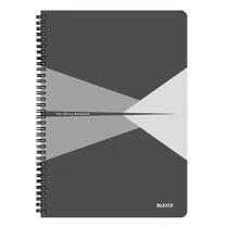 Spirálfüzet A/4 kockás LEITZ Office PP borítóval szürke -44950085-