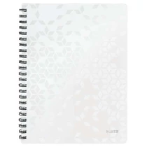 Spirálfüzet Leitz WOW, A4, vonalas, fehér Spirálfüzet Leitz WOW, A4, vonalas, fehér