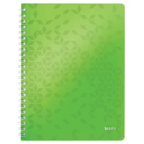 Spirálfüzet Leitz WOW, A4, kockás, zöld -46380064-