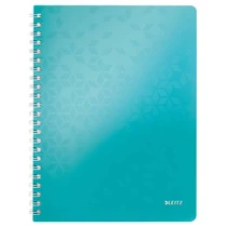 Spirálfüzet Leitz WOW, A4, kockás, világoskék -46380051-