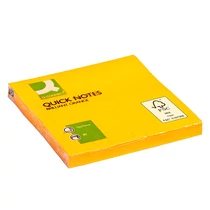 Öntapadós jegyzettömb 75x75mm neon 6x80lap/csomag neon narancs Q-CONNECT -KF10517-