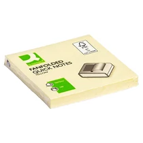Öntapadós jegyzettömb 76x76mm ''Z'' standard sárga Q-CONNECT -KF02161-