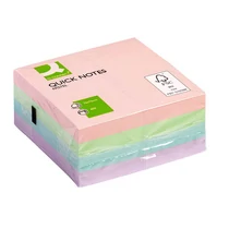 Öntapadós jegyzettömb 76x76mm 400lap színes pasztell Q-CONNECT -FT510283045/KF01347-