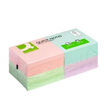 Öntapadós jegyzettömb 76x76mm rainbow pasztell 4x3x100lap/csomag Q-CONNECT -KF10509-