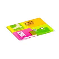 Öntapadós jegyzettömb 38x51mm neon 4x50lap/csomag Q-CONNECT -KF10510- Brilliant Rainbow