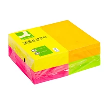 Öntapadós jegyzettömb 76x127mm rainbow neon 12x80lap/csomag Q-CONNECT -KF01350-