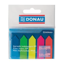 Öntapadós oldaljelölő 45x12mm 5x25 lap neon Donau D7556
