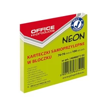 Öntapadós  jegyzettömb 76X76, 100lap neon zöld -14046611-02- OFFICE PRODUCTS Öntapadós  jegyzettömb 76X76, 100lap neon zöld -14046611-02- OFFICE PRODUCTS