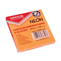 Öntapadós  jegyzettömb 76X76, 100lap neon narancs -14046611-07- OFFICE PRODUCTS Öntapadós  jegyzettömb 76X76, 100lap neon narancs -14046611-07- OFFICE PRODUCTS