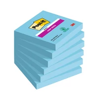3M Post-it Super Sticky öntapadós jegyzettömb 76x76 mm, 90 lap, 654-6SS- kék