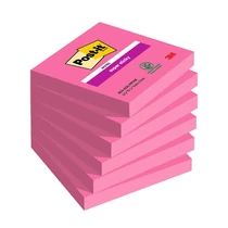 3M Post-it Super Sticky öntapadós jegyzettömb 76x76 mm, 90 lap, 654-6SS- ciklámen