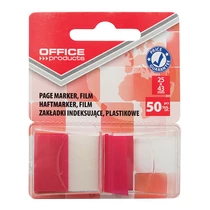 Öntapadós oldaljelölő PP OFFICE PRODUCTS 25x43mm 50 címke piros
