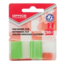 Öntapadós oldaljelölő PP OFFICE PRODUCTS 25x43mm 50 címke zöld