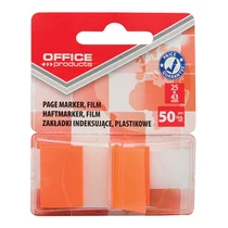 Öntapadós oldaljelölő PP OFFICE PRODUCTS 25x43mm 50 címke narancs