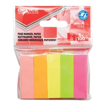 Öntapadós oldaljelölő papír OFFICE PRODUCTS 15x50mm 5x100 címke