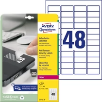 Etikett 6113 45,7x21,2mm 20 ív biztonsági Avery-Zweckform -L6113-20-