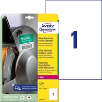 Etikett címke ultra ellenálló 210 x 297 mm Avery-Zweckform -L7917-10- 1 címke/ív Etikett címke ultra ellenálló 210 x 297 mm Avery-Zweckform -L7917-10- 1 címke/ív