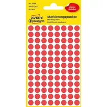 Etikett címke speciális visszaszedhető piros 8mm 4ív -3589- Avery-Zweckform