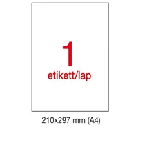 Etikett A1281 297x210mm 100ív LCA3141 Apli 1 címke/ív