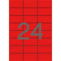 Etikett 70x37 20 íves piros APLI -LCA1593-
